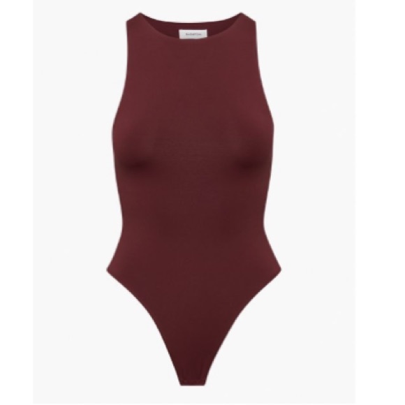 Aritzia Babaton Contour ‘90s Bodysuit sz S in Rich Maroon - Picture 2 of 6